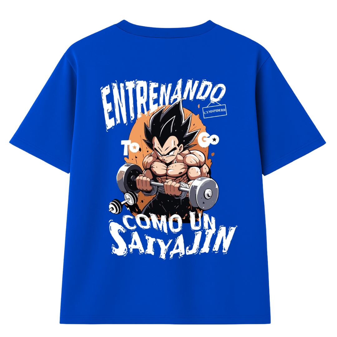 Polera Oversize Vegeta Entrenando como un Saiyajin