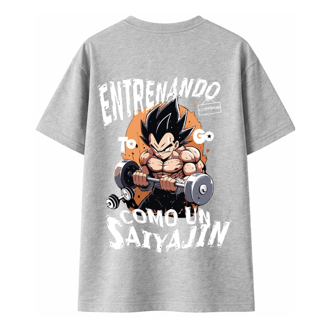 Polera Oversize Vegeta Entrenando como un Saiyajin