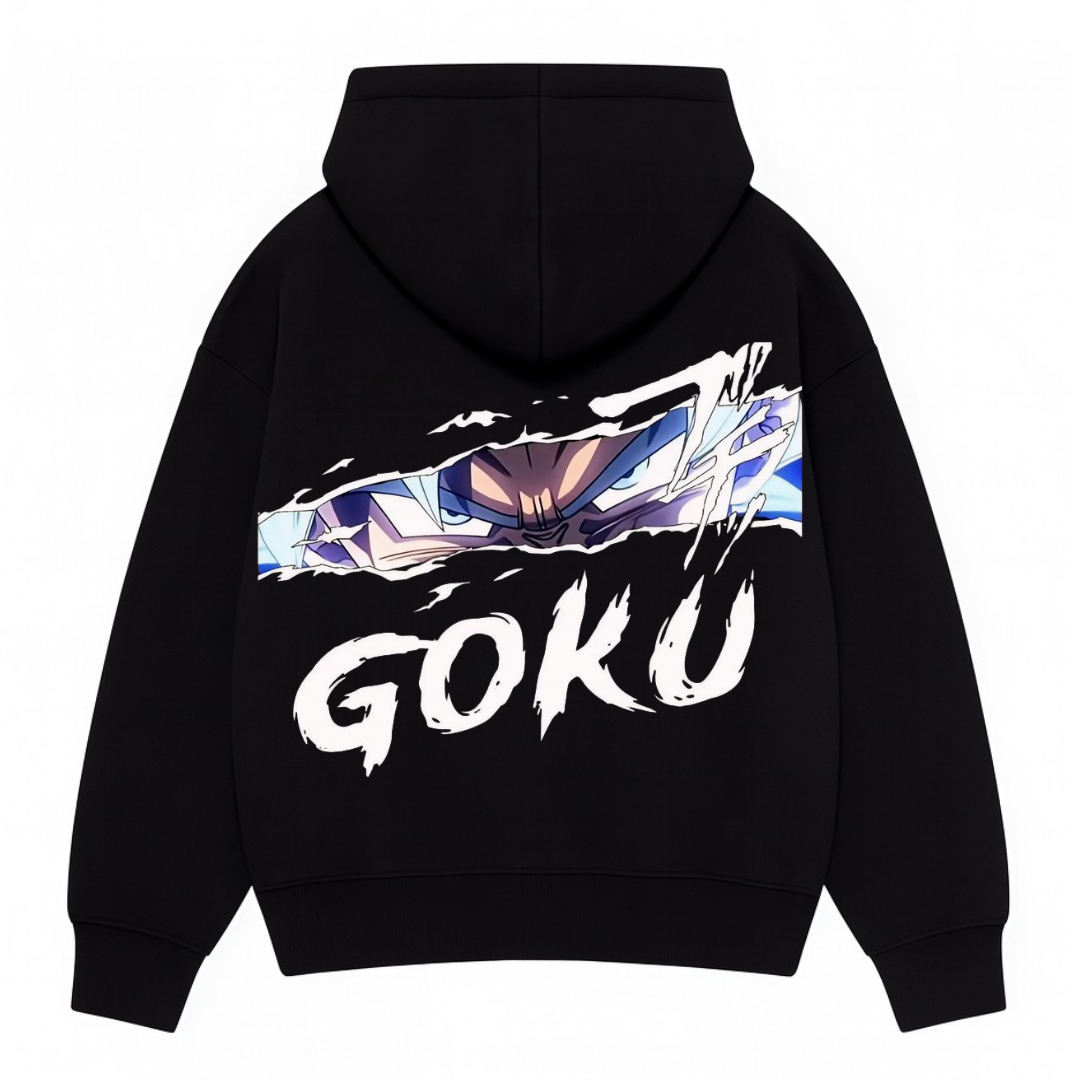 Poleron Ojos Goku Espalda