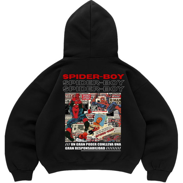Poleron Spider Boy Fit Oversize