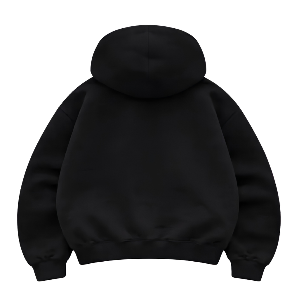 Hoodie Manga Globo Zip Black