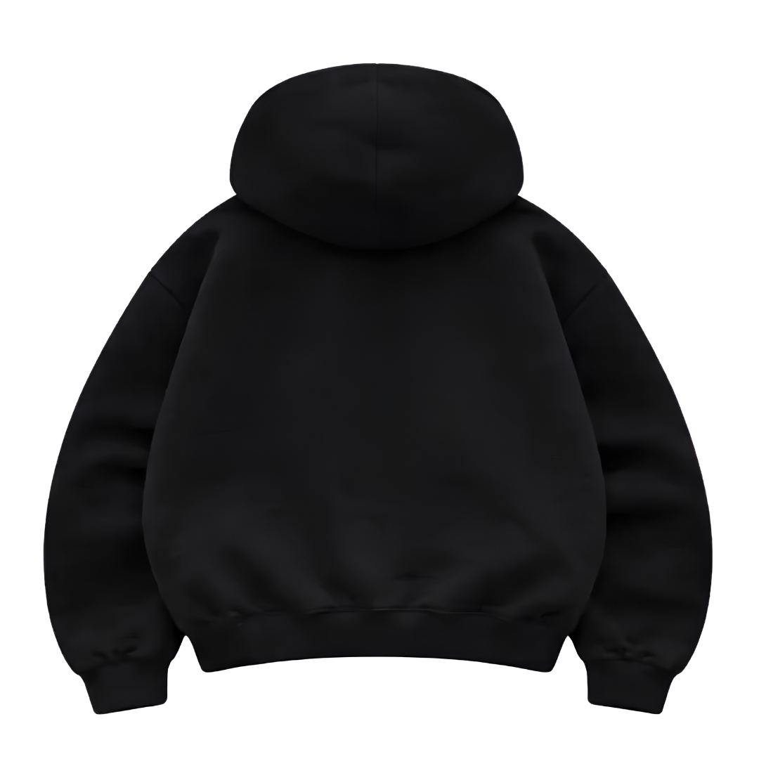 Hoodie Manga Globo Zip Black