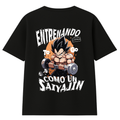 Polera Oversize Vegeta Entrenando como un Saiyajin
