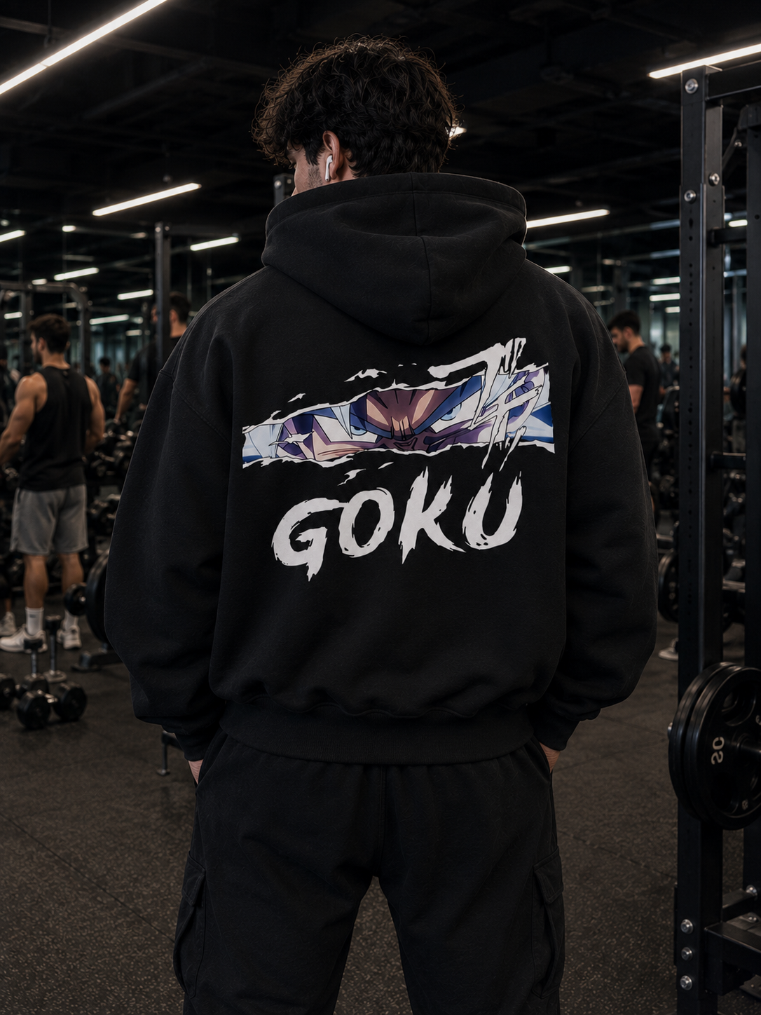 Poleron Ojos Goku Espalda